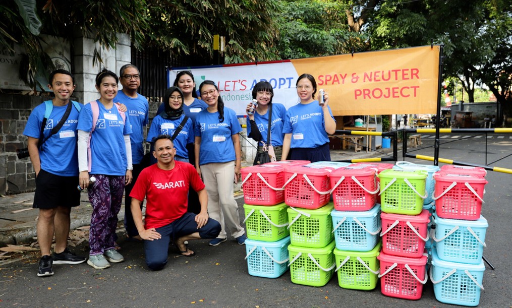 Let's Adopt Indonesia volunteers at a spay and neuter event