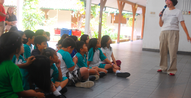 School visit about animal welfare in Central Jakarta